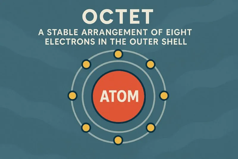 Octet: A stable arrangement of eight electrons in the outer shell of an atom