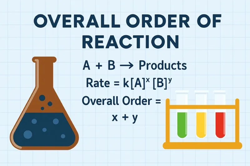 The overall order of reaction is the sum of the exponents of the reactant concentrations in the experimentally determined rate law
