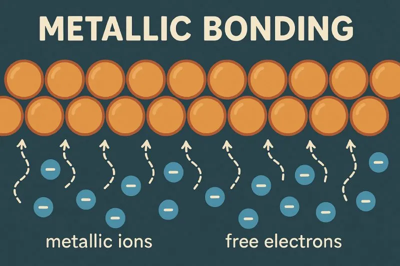 Metallic Bonding The electrostatic attraction between positively charged metal ions