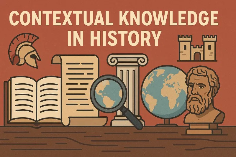 Contextual knowledge: Background information about the historical period that helps to interpret sources and events
