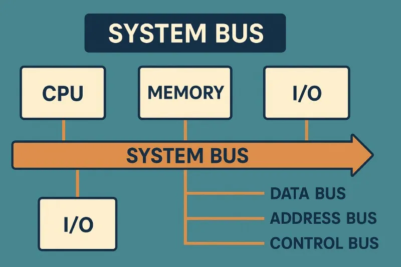 System Bus: A set of parallel wires that connects the CPU to memory and I/O devices