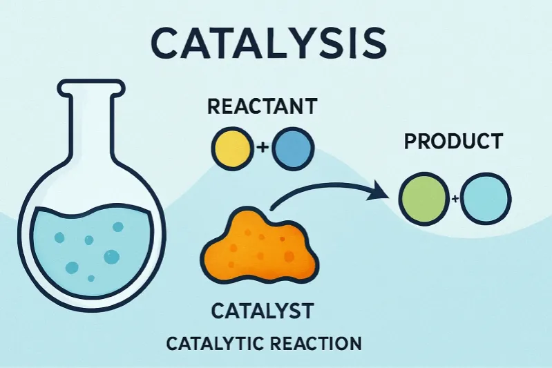 Catalysis: The process of increasing the rate of a reaction using a catalyst