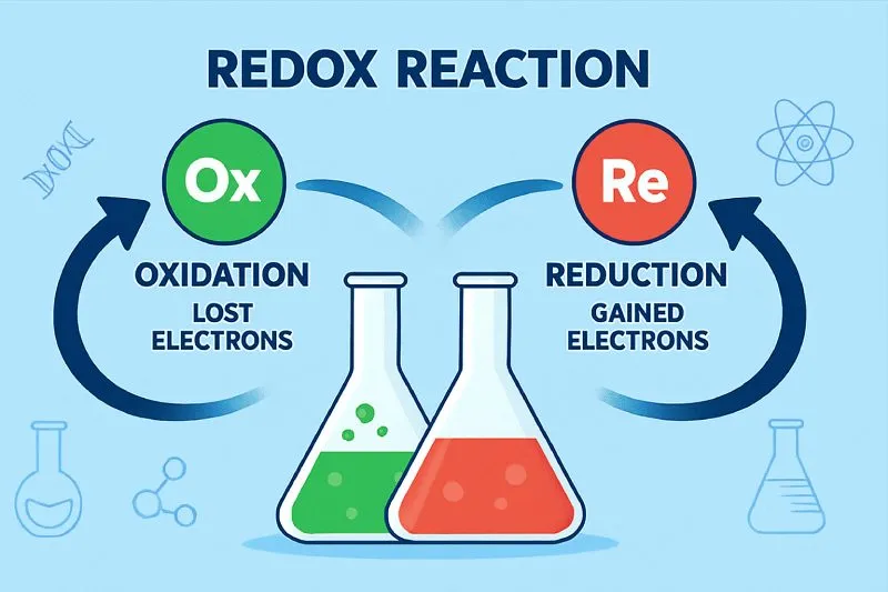Redox Reaction: Electrons transfer between species