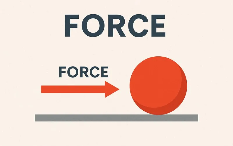 Force: A push or pull on an object