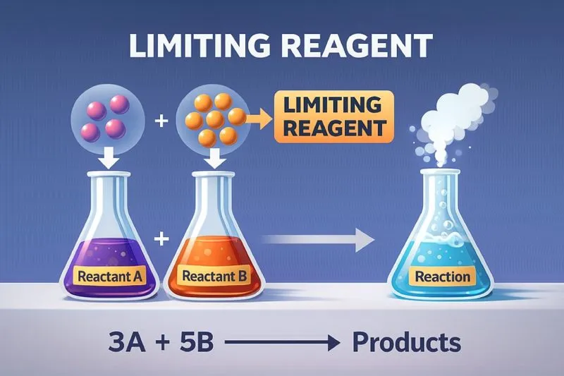 The limiting reagent is the reactant that is completely consumed first