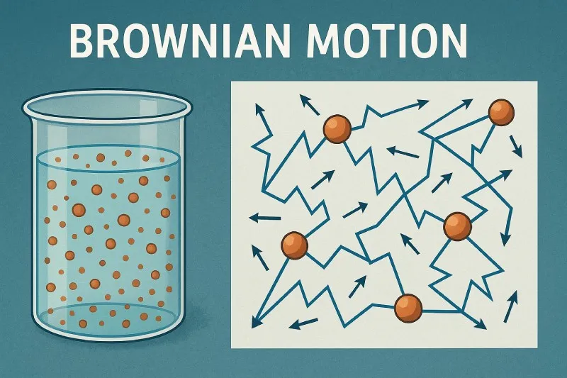 Brownian motion: Random movement of small particles suspended in a fluid