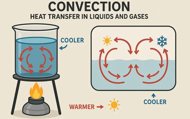 Convection: Heat transfer in liquids and gases
