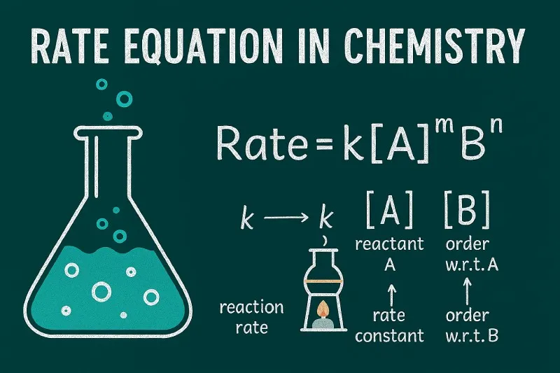 Rate Equation: The rate equation models reaction speed using reactant concentrations and a constant