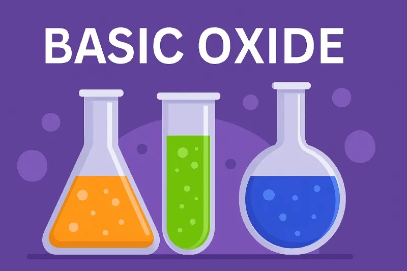 Basic Oxide: An oxide that reacts with water to form a basic solution and with acids to form a salt