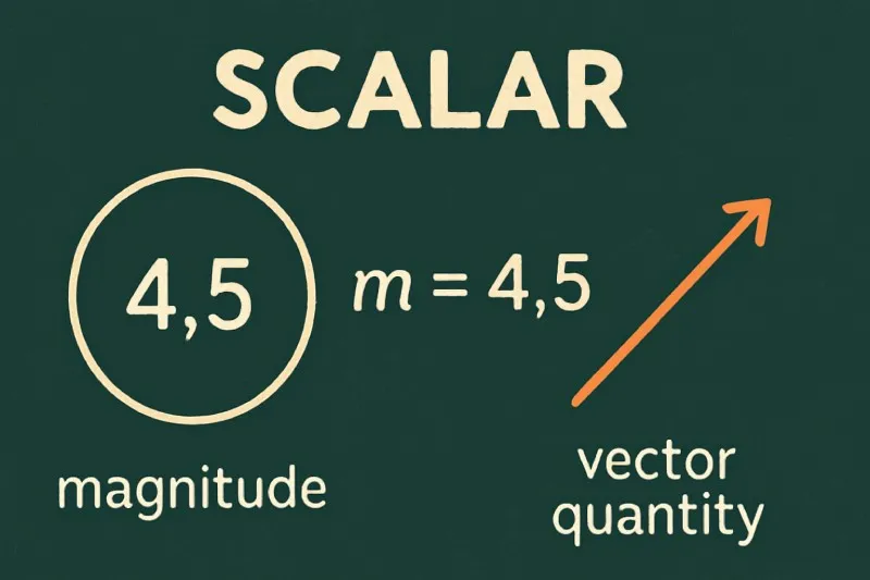 Scalar: A quantity that has size (magnitude) but not direction