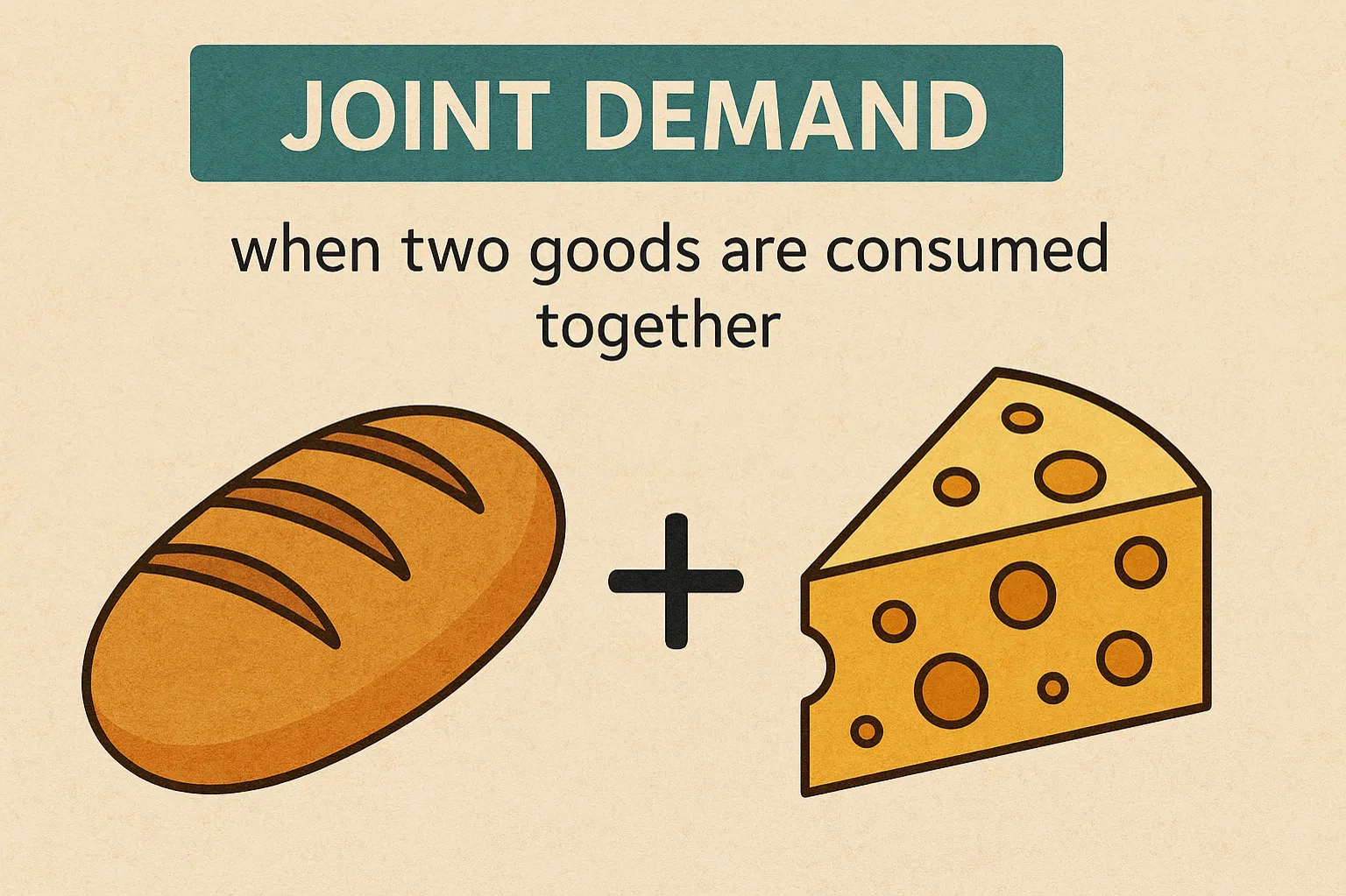 Joint demand: when two goods are consumed together