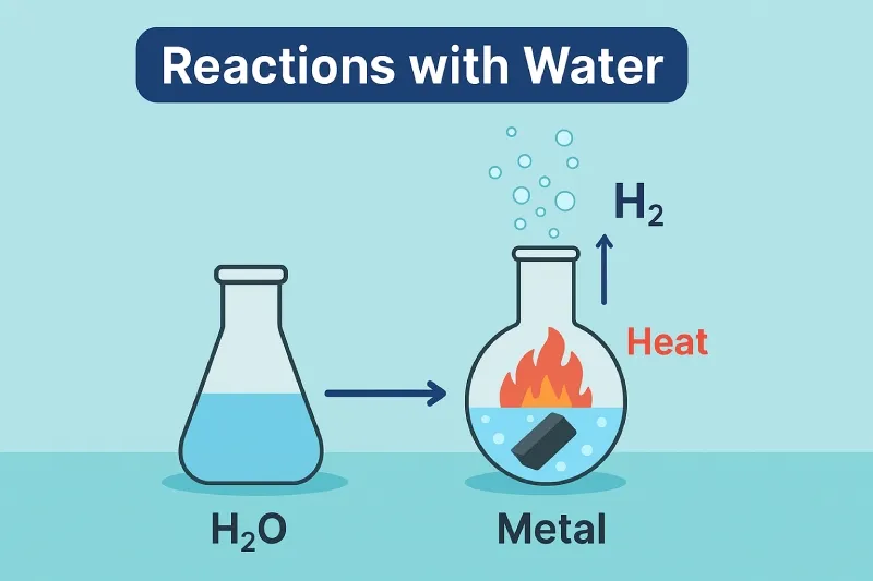 Reactions with Water: Chemical reactions where Group 2 elements react with water to form hydroxides and hydrogen gas