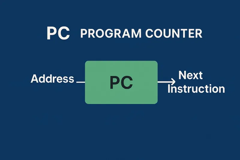 PC (Program Counter): Holds the address of the next instruction to be fetched from memory