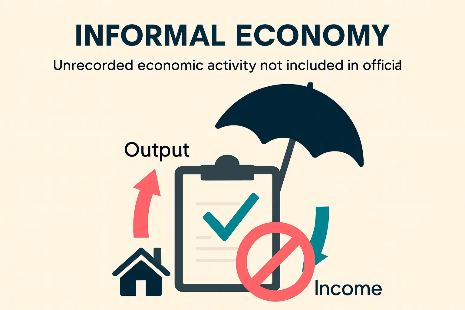 Informal economy: unrecorded economic activity not included in official statistics