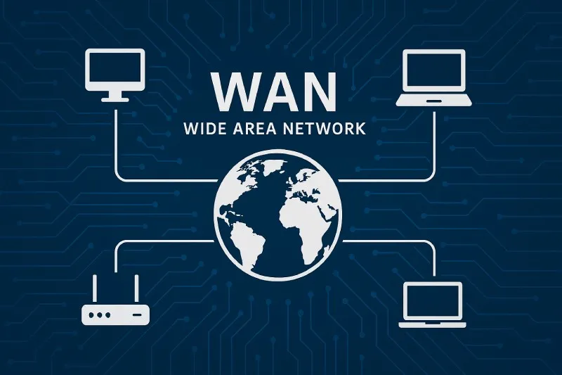 WAN (Wide Area Network): A network that spans a large geographical area