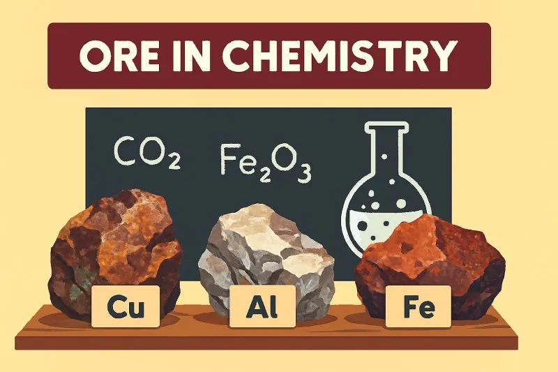 Ore: A rock containing a high concentration of a mineral for metal extraction