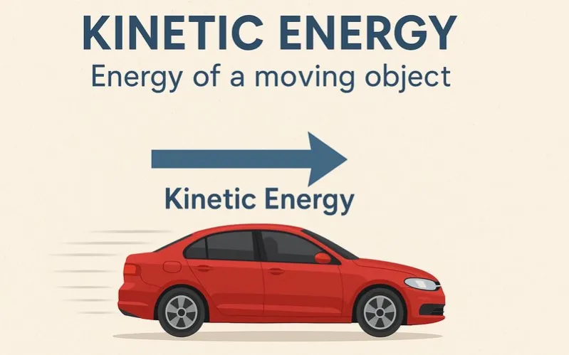 Kinetic energy: Energy of a moving object