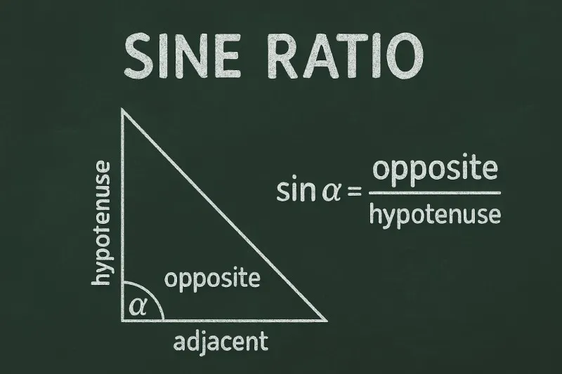 The sine ratio, fundamental in trigonometry