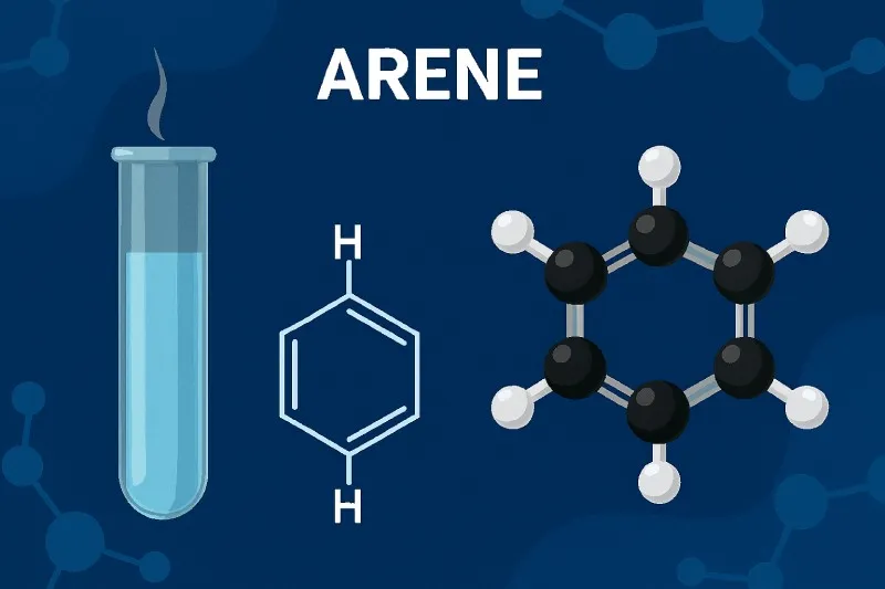 Arene: A general term for an aromatic hydrocarbon containing one or more benzene rings
