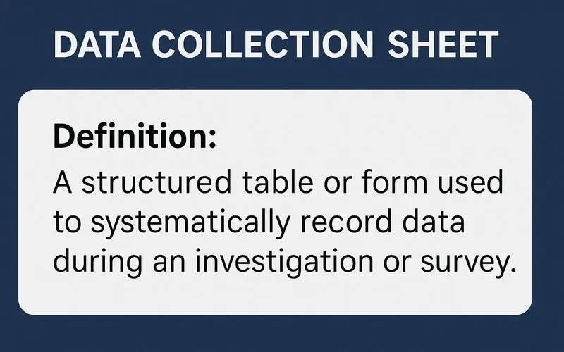 Data Collection Sheet