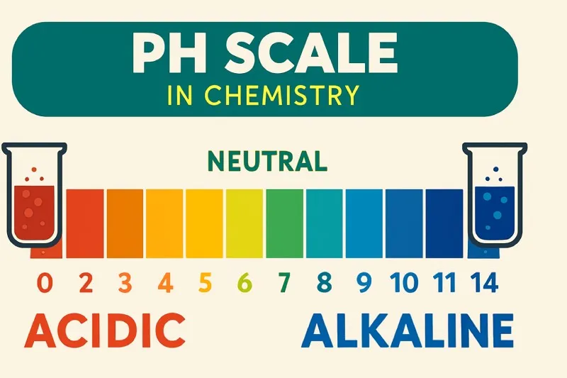 pH scale: 0–14 scale for acidity/alkalinity