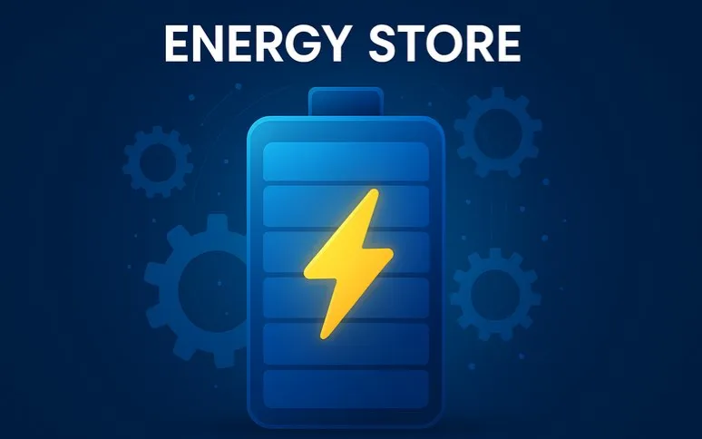 Energy store: Place where energy is kept in a system