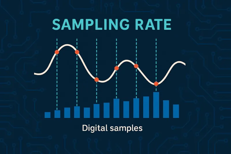 Sampling Rate: The number of samples taken per second when converting analogue sound to digital