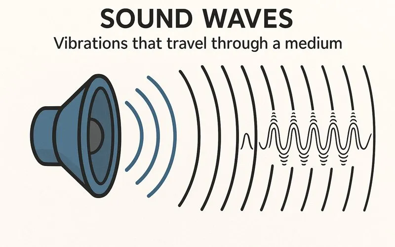 Sound waves: Vibrations that travel through a medium