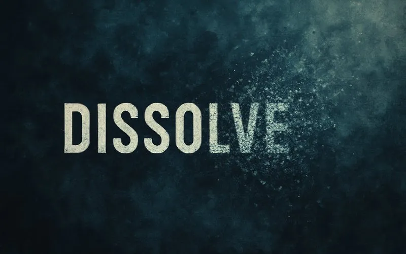 Dissolve: Process where a solute breaks down and mixes with a solvent
