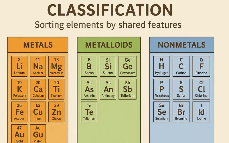 Classification: Sorting elements by shared features