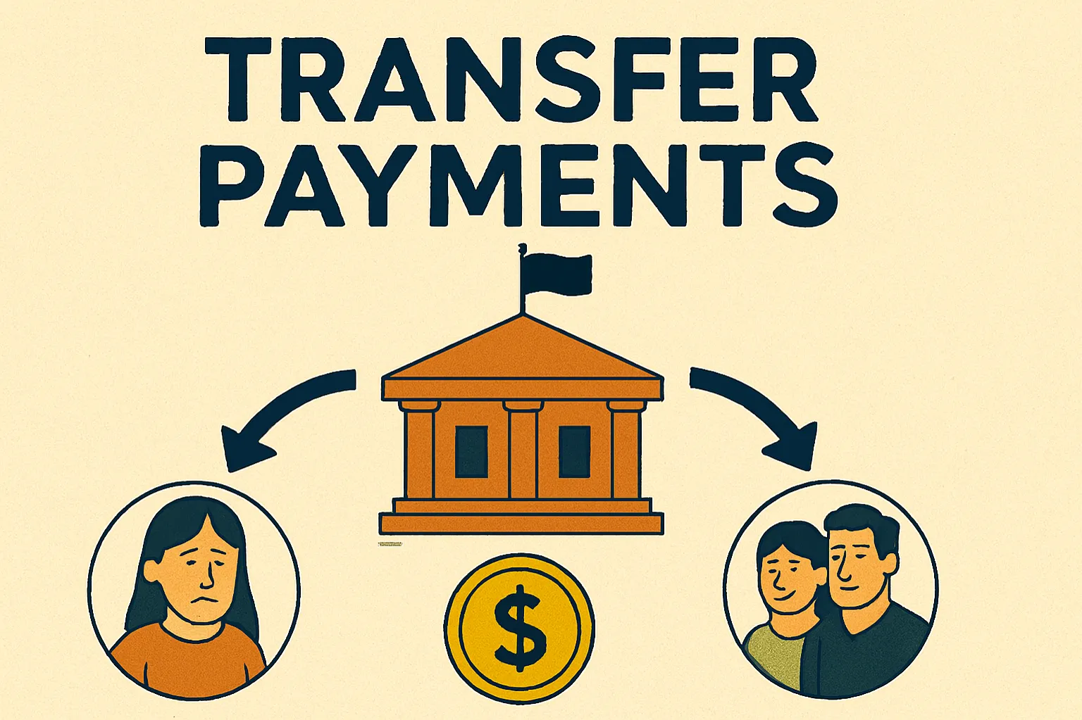 Transfer payments: Payments made by the government without a direct exchange of goods or services.