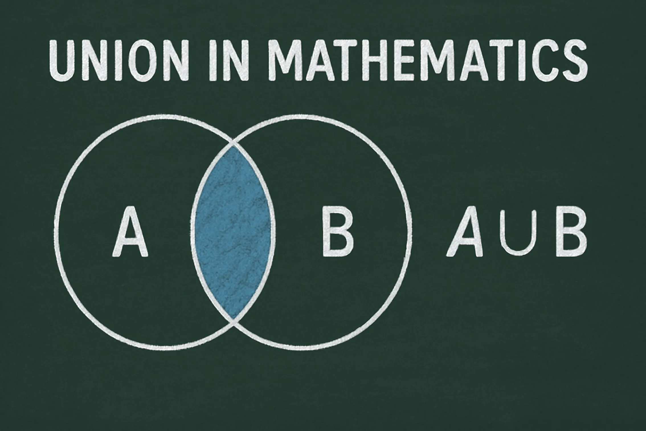 Union: The union of two sets is the set of all the elements in the combined sets