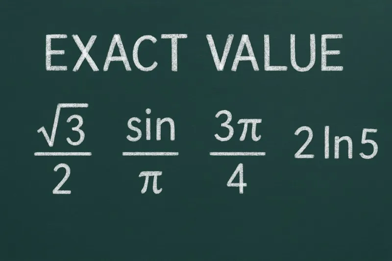 Exact value: Precise or accurate value, not an approximation