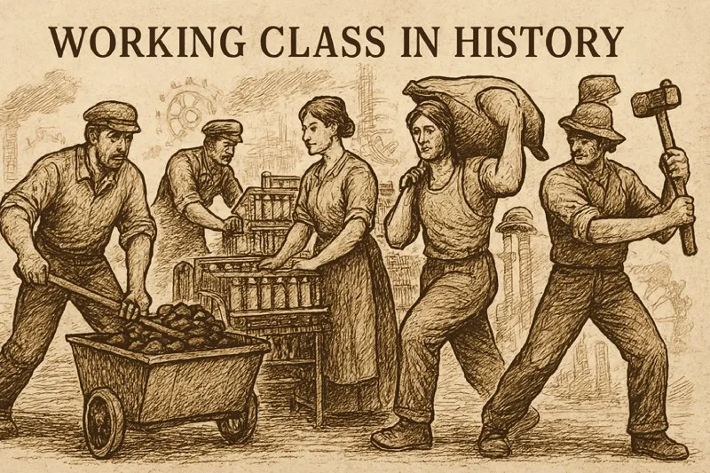 Working Class: The social group consisting of people employed for wages