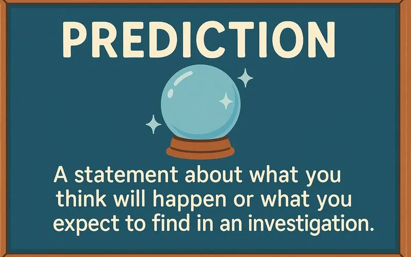 Prediction: A statement about what you think will happen