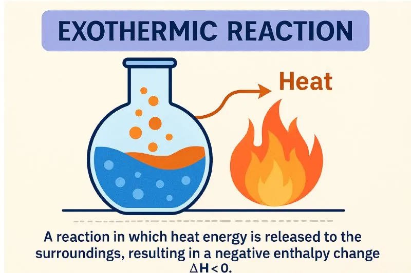Exothermic reactions release energy, often as heat