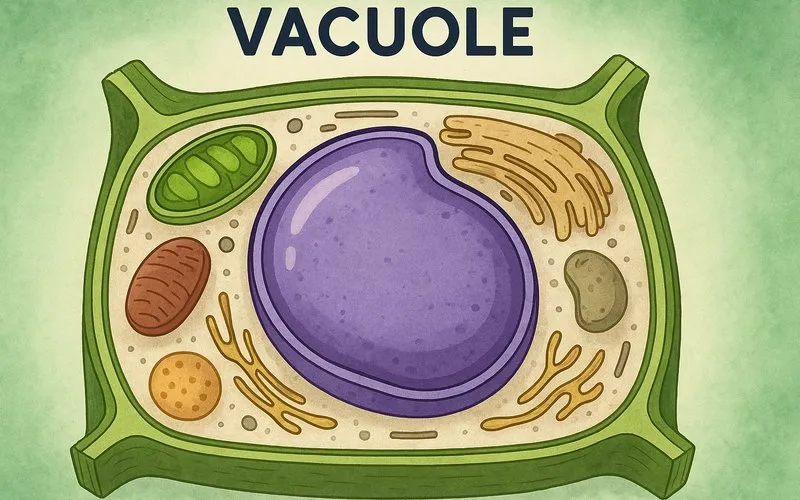 Vacuole: Storage organelle in plant cells that holds water and nutrients