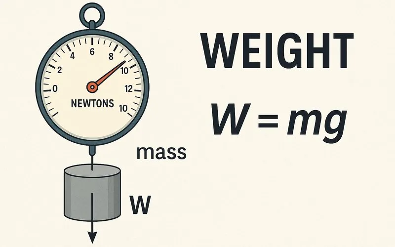 Weight: The force of gravity acting on an object’s mass