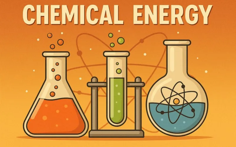 Chemical energy: Energy stored in chemical bonds