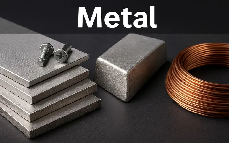 Metal: Element that is shiny, malleable, ductile, and conducts heat and electricity