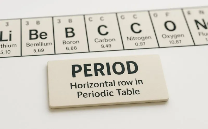 Period: Horizontal row in Periodic Table