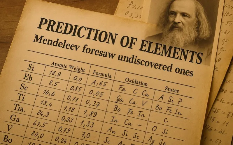 Prediction of elements: Mendeleev foresaw undiscovered ones