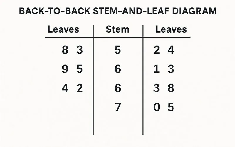 Back-to-back stem-and-leaf diagram