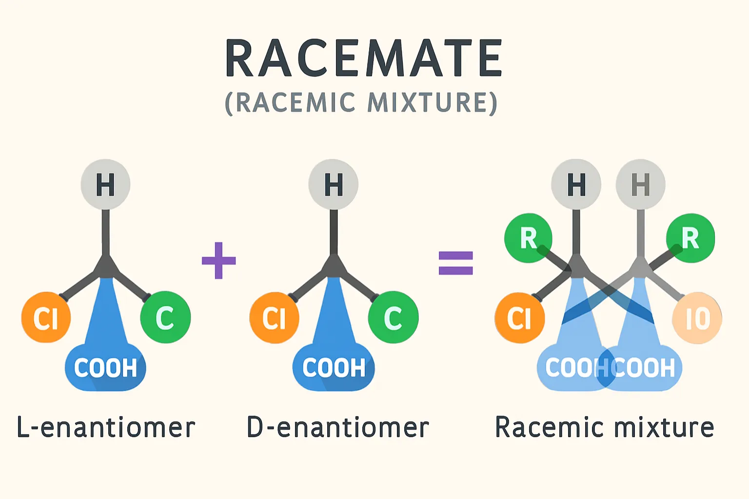 Racemate (or Racemic Mixture): A 50:50 mixture of two enantiomers of a chiral molecule