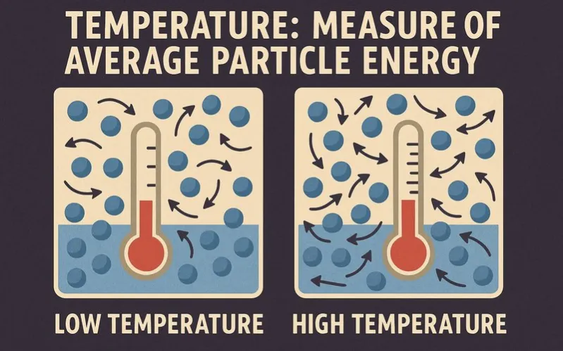 Temperature: Measure of average particle energy