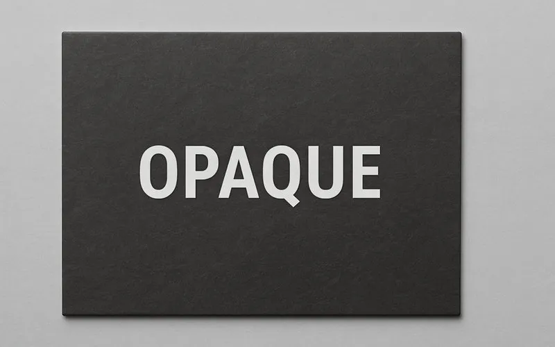 Opaque: Material that does not let light pass through