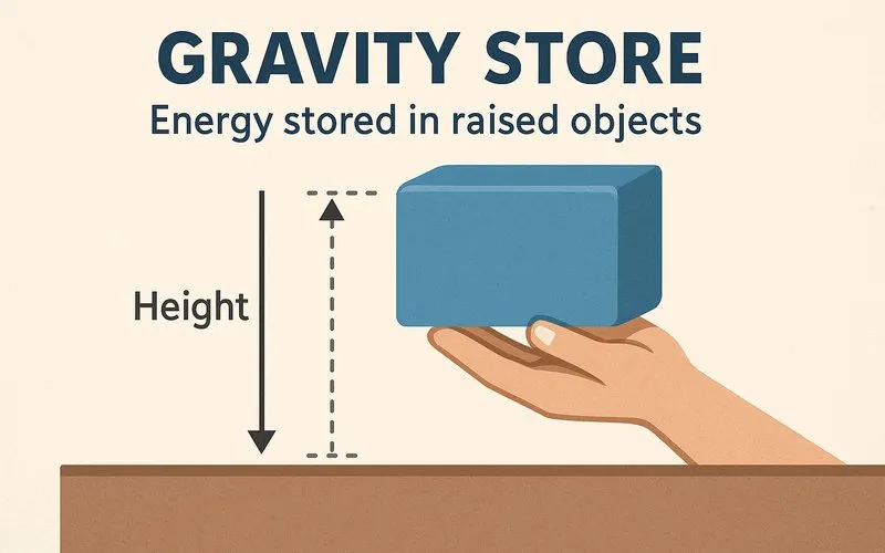 Gravity store: Energy stored in raised objects