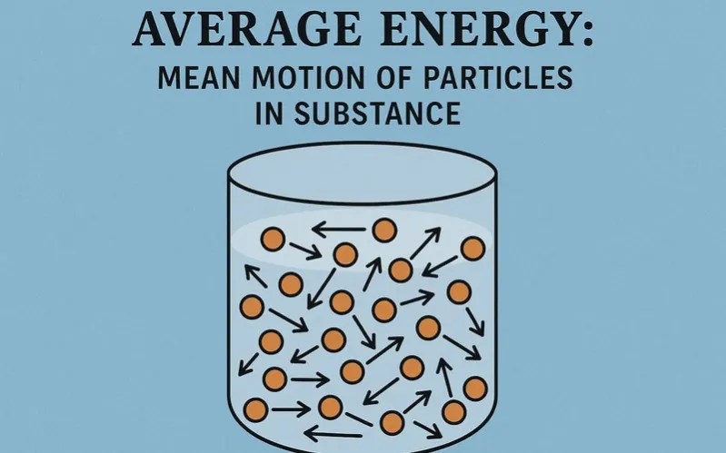 Average energy: Mean motion of particles in substance