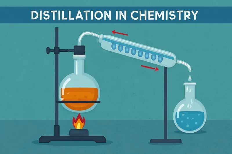 Distillation: Separating a liquid from a solution by boiling and condensing