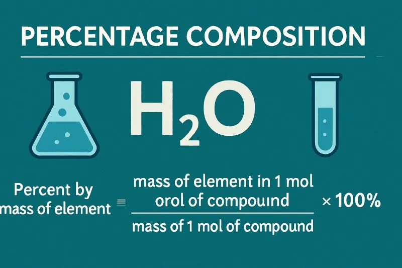 Percentage composition: Percentage by mass of each element